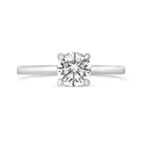 Glacier Fire 14K White Gold 1.00CTW Solitaire Plus Ring