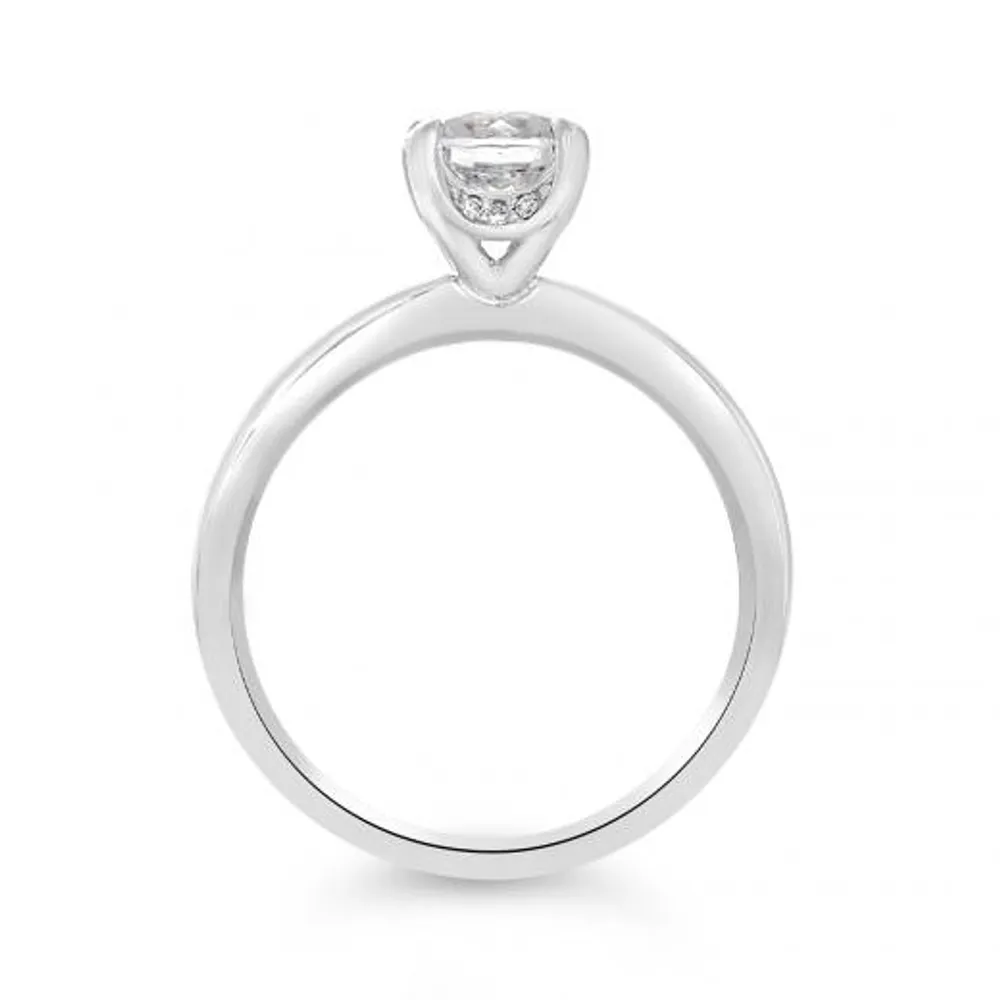 Glacier Fire 14K White Gold 1.00CTW Solitaire Plus Ring