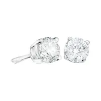 14K White 0.10CTW Diamond Earrings