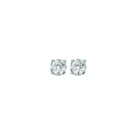 14K White 0.10CTW Diamond Earrings