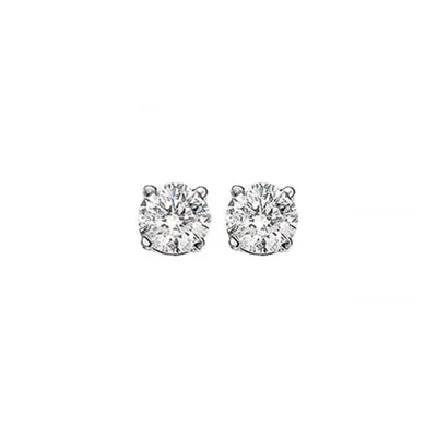 14K White Gold 0.15CTW Diamond Solitaire Studs