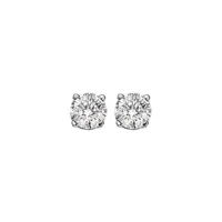 14K White Gold 0.15CTW Diamond Solitaire Studs