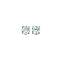 14K White Gold 0.33CTW Diamond Solitaire Studs