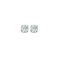 14K Gold 0.50CTW Diamond Solitaire Studs