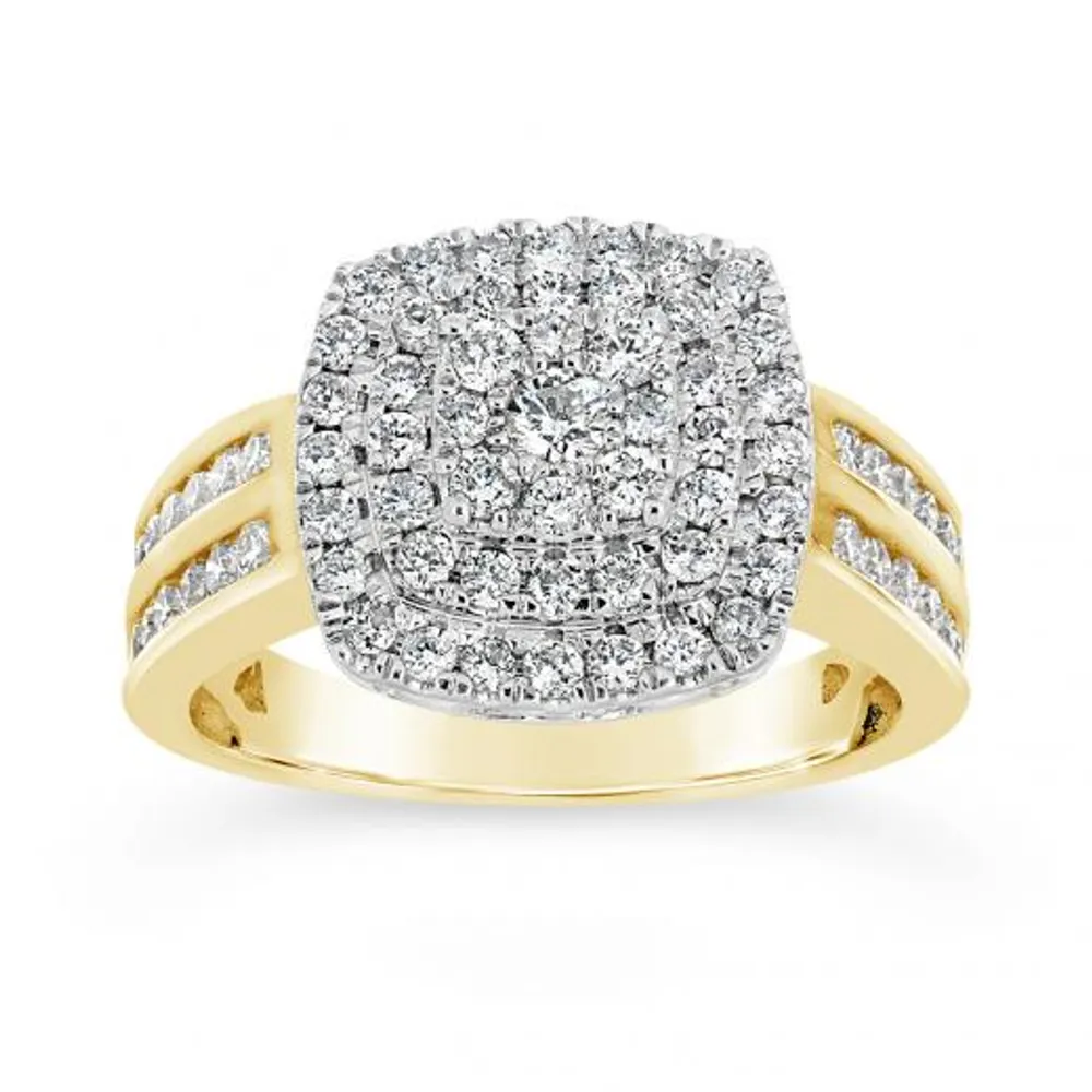 10K Yellow Gold 1.00CTW Diamond Fashion Ring