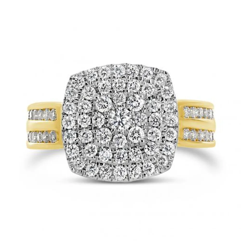 10K Yellow Gold 1.00CTW Diamond Fashion Ring