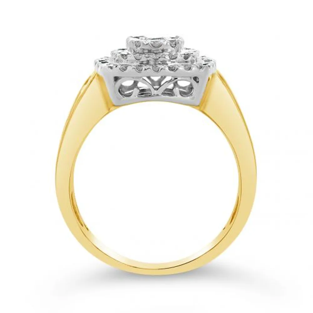 10K Yellow Gold 1.00CTW Diamond Fashion Ring