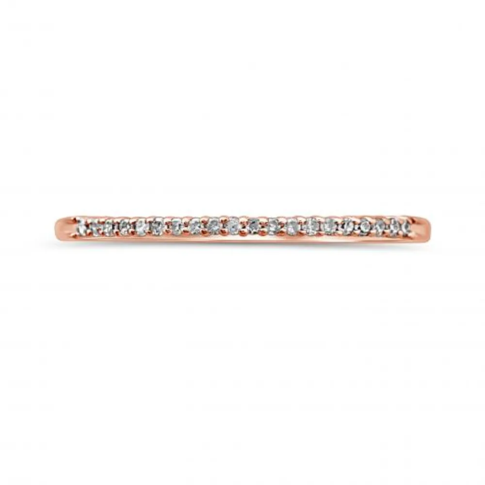 10K Rose Gold Diamond Stackable Ring