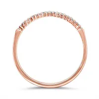 10K Rose Gold Diamond Stackable Ring