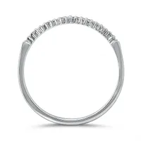 10K White Gold Diamond Stackable Ring