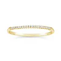 10K Yellow Gold Diamond Stackable Ring