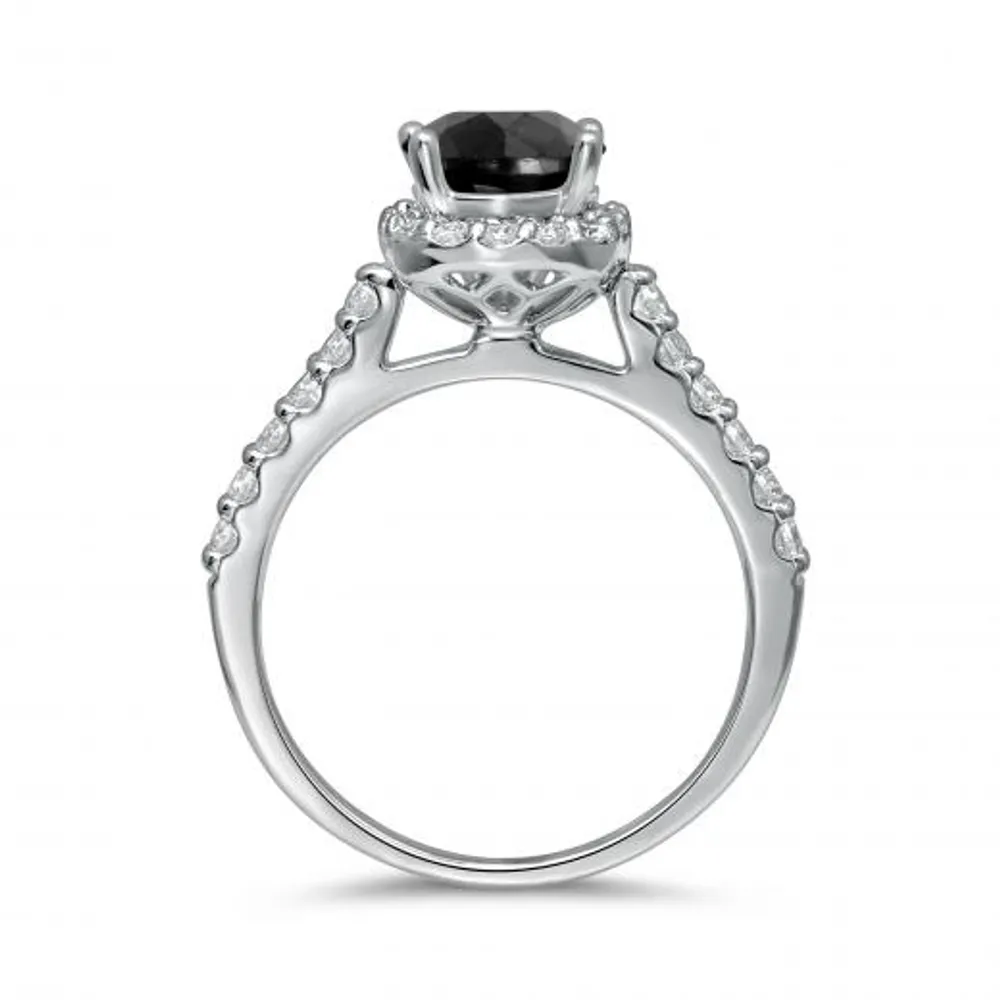 14K White Gold Bridal 2.00CTW Diamond Ring