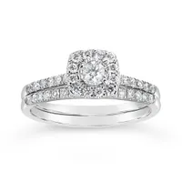 10K White Gold 0.50CTW Bridal Set