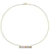 Julianna B 14K Yellow Gold Multi-Colour Sapphire Pendant with 17" Chain