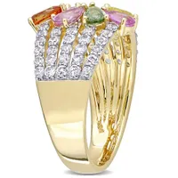 Julianna B 14K Yellow Gold Multi-Colour Sapphire Fashion Ring