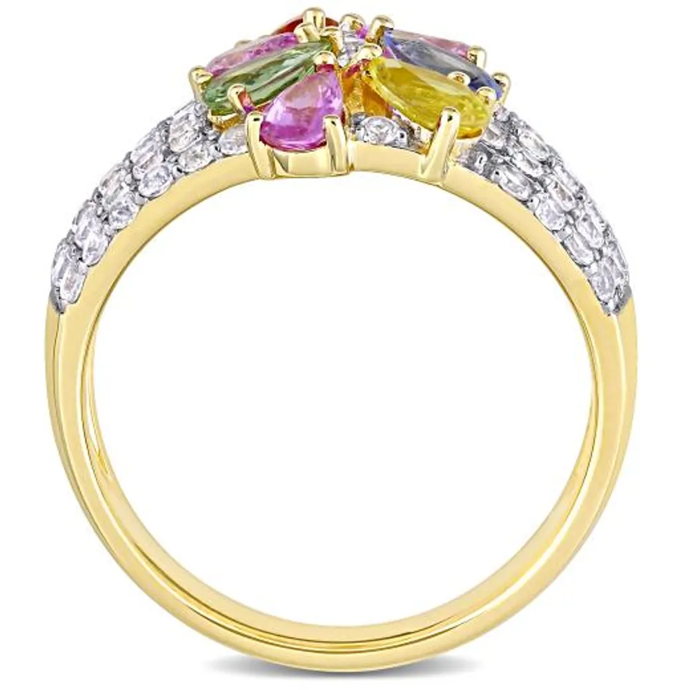 Julianna B 14K Yellow Gold Multi-Colour Sapphire Fashion Ring