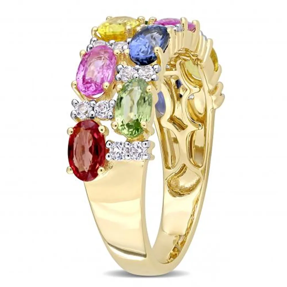 Julianna B 14K Yellow Gold Multi-Colour Sapphire Fashion Ring