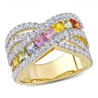 Julianna B 14K Yellow Gold Multi-Colour Sapphire Fashion Ring