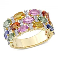 Julianna B 14K Yellow Gold Multi-Colour Sapphire Fashion Ring