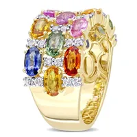 Julianna B 14K Yellow Gold Multi-Colour Sapphire Fashion Ring