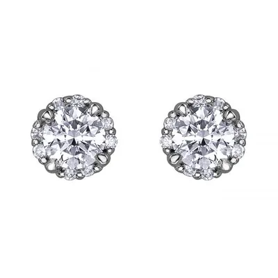 Glacier Fire 0.50CTW White Gold Studs