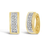 10K Yellow & White Gold 1.00CTW Diamond Earrings