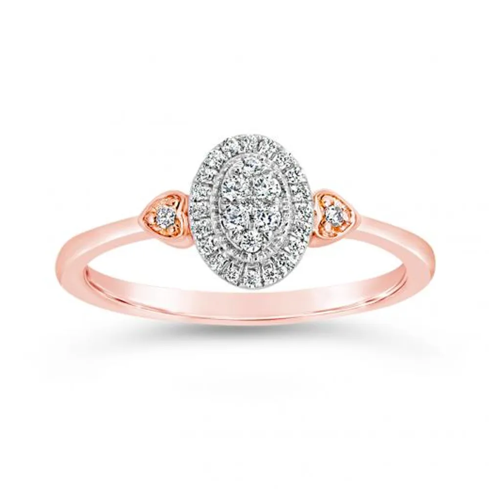 10K Rose Gold 0.20CTW Promise Ring