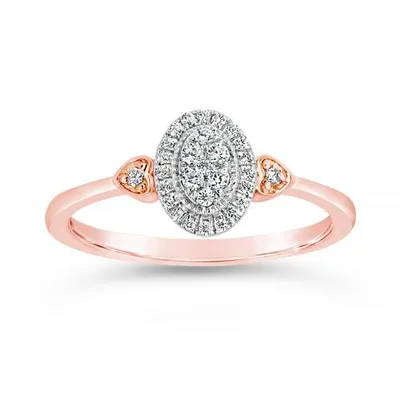 10K Rose Gold 0.20CTW Promise Ring