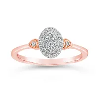 10K Rose Gold 0.20CTW Promise Ring