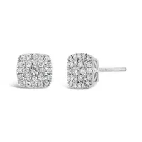 10K White Gold 0.50CTW Bouquet Earrings