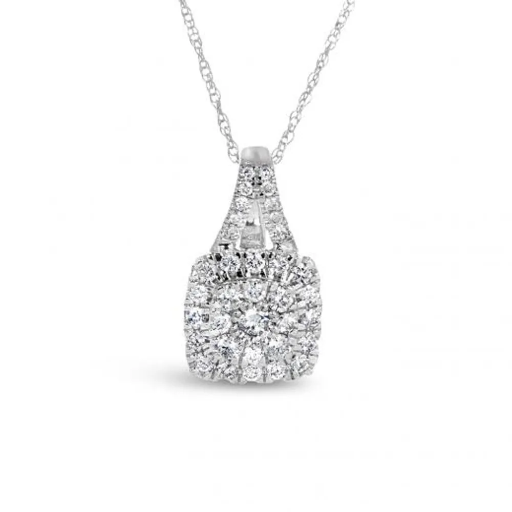 10K White Gold Diamond 0.50CTW Bouquet Pendant