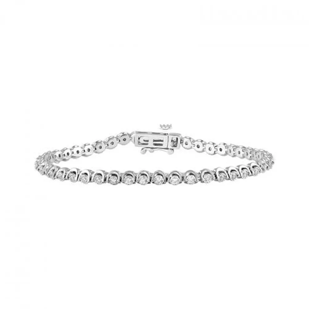 10K White Gold 1.00CTW Bracelet