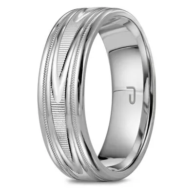 10K Gold Top & Sterling Silver Interior 6.5mm Wedding Band