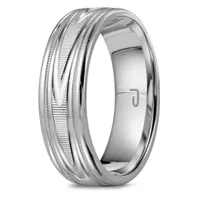 10K Gold Top & Sterling Silver Interior 6.5mm Wedding Band