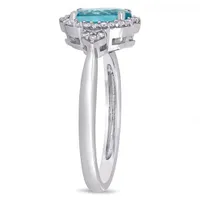 Julianna B 10K White Gold Apatite & 0.12CTW Diamond Fashion Ring