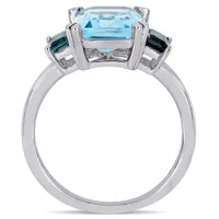 Julianna B 14K White Gold Sky Blue Topaz & London Blue Topaz Fashion Ring