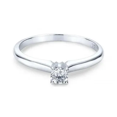 14K White Gold Melody 0.33CT Solitaire Ring