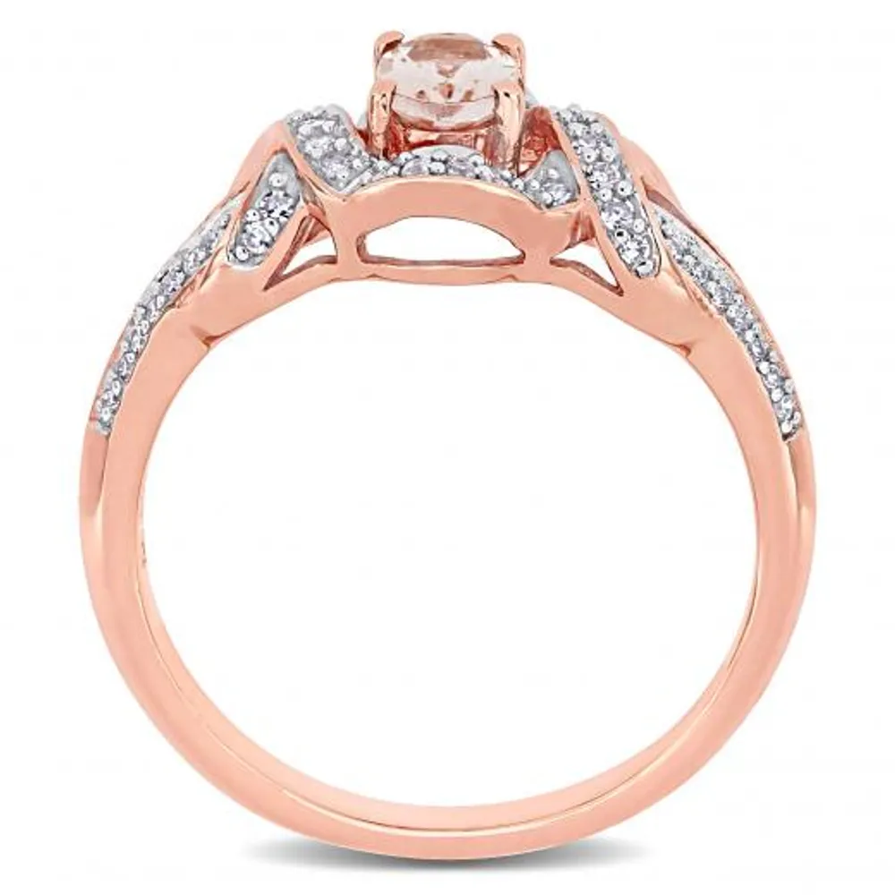 Julianna B 10K Rose Gold Morganite & 0.20CTW Diamond Fashion Ring