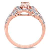 Julianna B 10K Rose Gold Morganite & 0.20CTW Diamond Fashion Ring