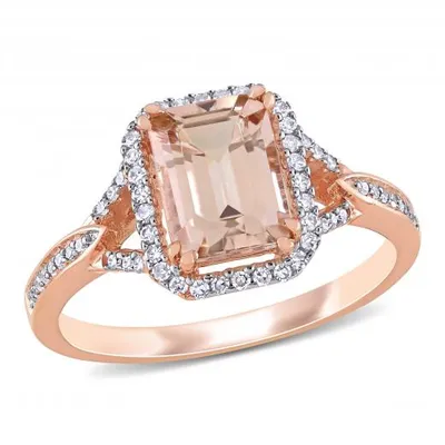 Julianna B 14K Rose Gold Morganite & 0.20CTW Diamond Fashion Ring