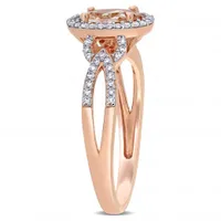 Julianna B 14K Rose Gold Morganite & Diamond Fashion Ring