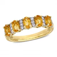 Julianna B 14K Yellow Gold Citrine & 0.16CTW Diamond Fashion Ring