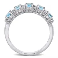 Julianna B 14K White Gold Aquamarine & 0.16CTW Diamond Fashion Ring