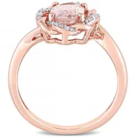 Julianna B 10K Rose Gold Morganite & Diamond Fashion Ring