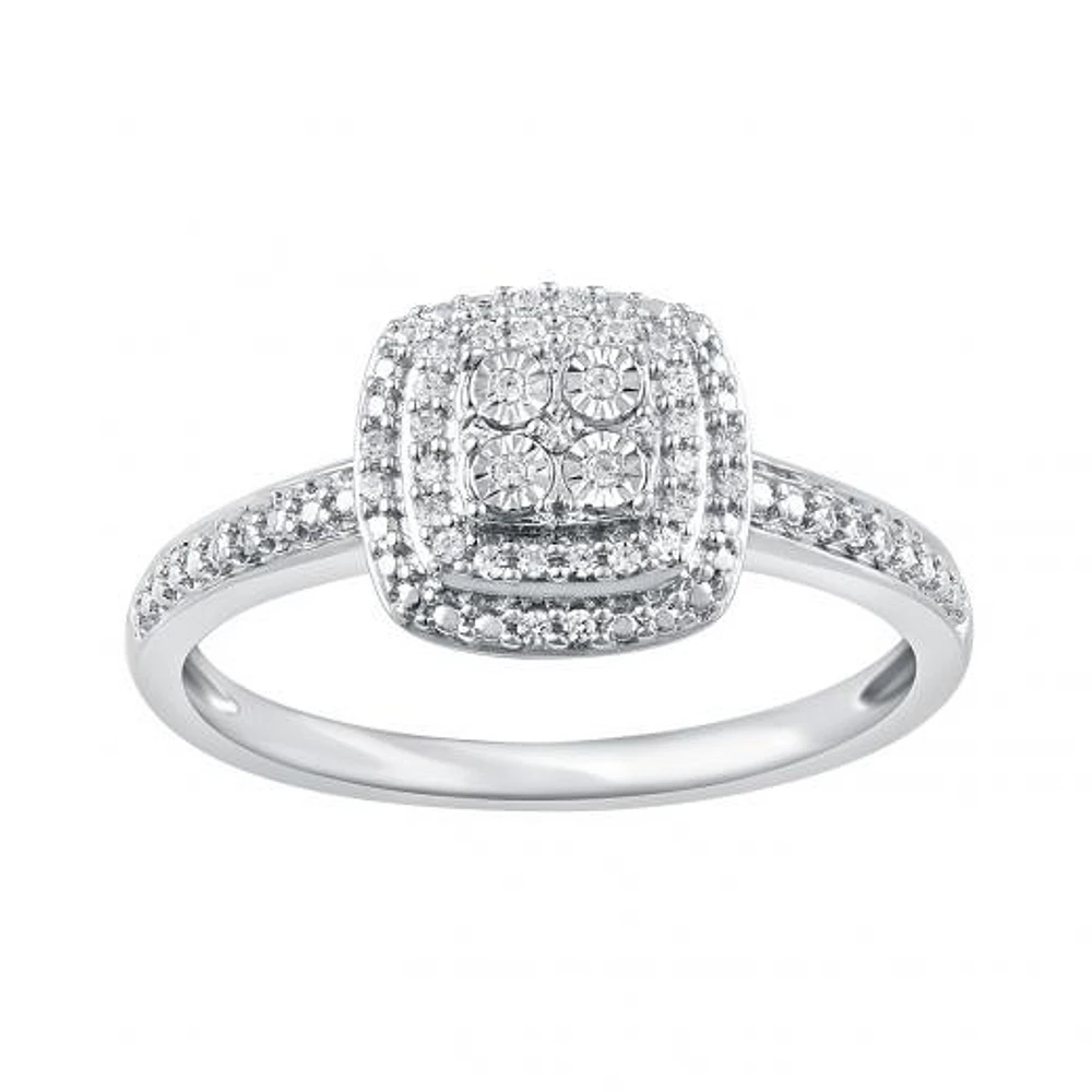 Sterling Silver 0.30CTW Diamond 3-Piece Set