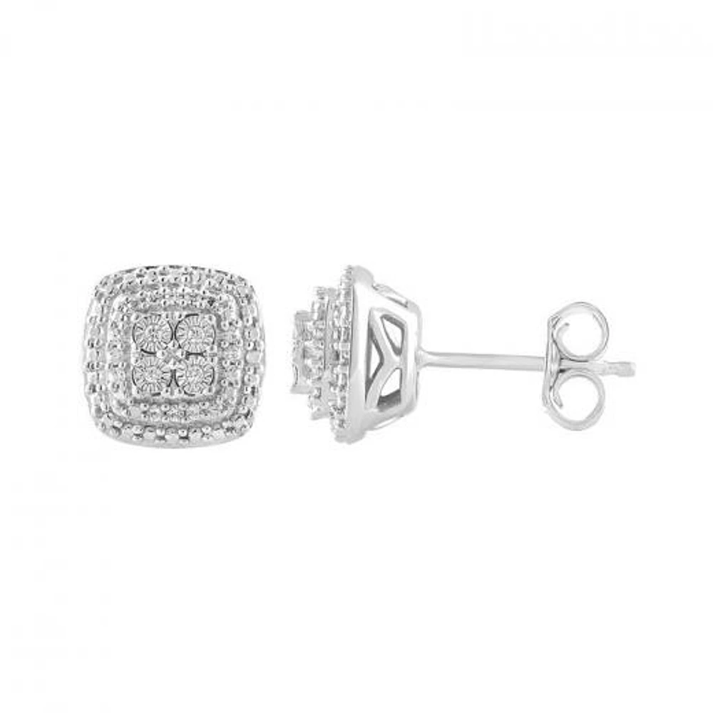 Sterling Silver 0.30CTW Diamond 3-Piece Set