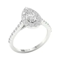 My Diamond Story 14K White Gold Diamond Pear Cut Ring 1.20CTW I1/GHI