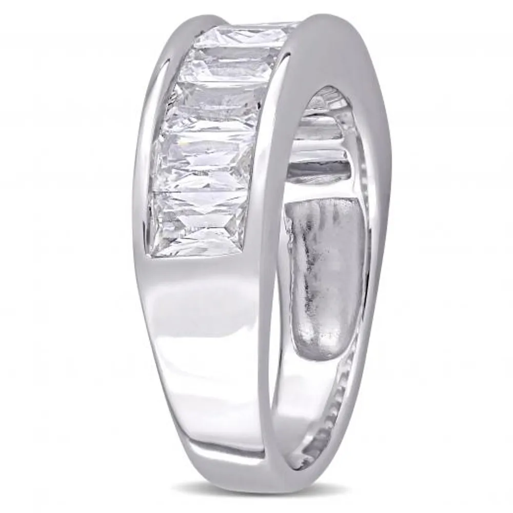 Julianna B Sterling Silver Created White Sapphire Fashion Ring