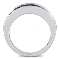 Julianna B Sterling Silver Created Blue Sapphire Fashion Ring