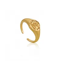 Ania Haie Emblem Adjustable Signet Ring